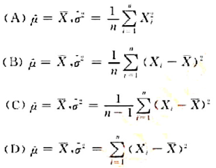 设总体X的分布函数为F（χ).则总体均值μ和方差σ2的矩估计分别为（)。请帮忙给出正确答案和分析，谢