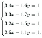 求下列方程的最小二乘解:
