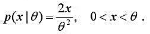 设X1，…，Xn是来自如下总体的一个样本，（1)若θ的先验分布为均匀分布U（0，1)，求θ的后验分布