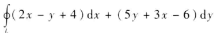 利用格林公式,计算下列曲线积分:（1),其中L为三顶点分别为（0,0),（3,0)和（3,2)的三角