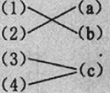 给定4个行列式:与3个教值（a)－1,（b)1,（c)0.将行列式与其相等的教值用线连接起来,连接正