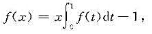 设f（x)在[0，1].上连续，且满足求请帮忙给出正确答案和