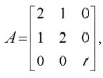 已知问:（1) t取值在什么范围时，A为正定矩阵？ 为什么？（2) t取何值时，A与B等价？ 为什么