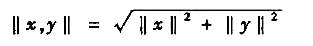 设X是赋范线性空间,XxX为两个X的笛卡儿乘积空间,对每个（x,y)XxX,定义则XxX成为赋范线性