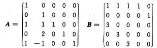 用分块矩阵乘法，计算下列矩阵乘积AB.