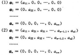 判定下列向量组是线性相关还是线性无关（其中a11≠0, i=1, 2,... n).判定下列向量组是