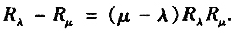 设A为X上的有界线性算子,λ,μ∈p（A),则其中Rλ与Rμ的意义同第7题设A为X上的有界线性算子,