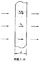 频率f=3GHz的均匀平面波垂直入射到有一个大孔的聚苯乙烯（ε₁=2.7)介质板上,平面波将分别通过