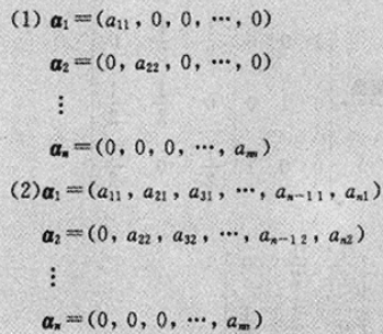 判定下列向量组是线性相关还是线性无关（其中aij≠0,i=1,2,...,n)判定下列向量组是线性相
