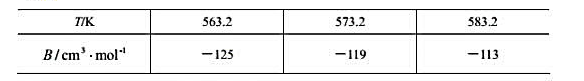 试使用下列水蒸汽的第二维里系数计算在573.2K和506.63kPa下蒸汽的Z、HR及SR。请帮忙给