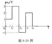 试写出如题6-20图所示的分段恒定信号的阶跃函数表达式。