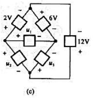 电路如图题1-5所示，试求：（1)图（a)中的i;（2)图（b)中各未匆电流;（3)图（c)中的u1