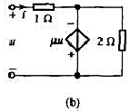 求图练习题4-6图所示各单口网络的输人电阻R1。请帮忙给出正确答案和分析，谢谢！