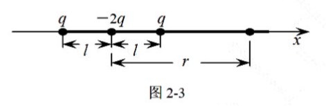 电荷分布如图2-3所示.试证明,在r＞＞1处的电场为.电荷分布如图2-3所示.试证明,在r＞＞1处的