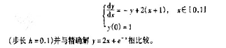 用Euler珐求解初值问题: