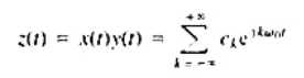 在本题中，要导出连续时间傅里叶级数的两个重要性质：相乘性质和帕斯瓦尔定理.令x（t)和y（t)是两在