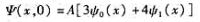 一个处于谐振子势的粒子的初始状态为（a)求出A.（b)给出到ψ（x,t)和|ψ（x,t)l2.（c)