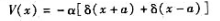 考虑双δ函数势其中α和a都是正的常数.（a)画出这个势.（b)存在多少个束缚态？当和α=时,求出允许