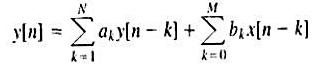 一个因果非理想低通滤波器设计成具有频率响应H（ejω)，关联该滤波器输入x[n]和输出y[n]的差分