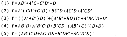 化简下列逻辑函数（方法不限)。化简下列逻辑函数(方法不限)。