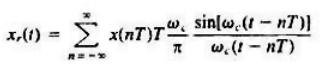 如图7-24所示是一个采样器紧跟着一个用于从样本xp（t)中恢复出x（t)的理想低通滤波器。根据采样