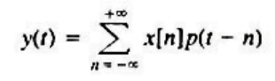 设x[n]是一离散时间信号，其频谱为X（ejω)，并设p（t)是一个频谱为P（jω)的连续时间脉冲函