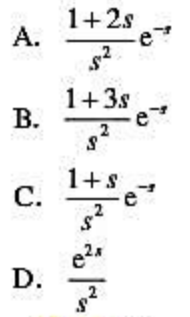 信号的单边拉氏变换象函数下F（s)等于（)。