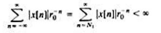 10.2节的性质4是， 若x[n] 是一个右边序列， 并且|z|=r0的圆在收敛域内， 则全部|z|