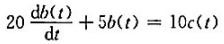 在图2-11 中，已知G（s)和H（s)两方框对应的微分方程分别是且初始条件均为零，试求传递函数C（
