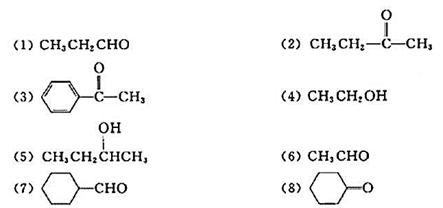 下列化合物中，哪些既能与饱和NaHSO3溶液发生加成反应，又能发生碘仿反应？请帮忙给出正确答案和分析
