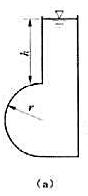 如[例85]图（a)所示为一水箱,其左端为一半圆柱形端盖、已知h=0.6m,R=0.15m,求作用于
