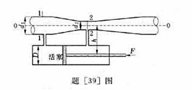 如题[39]图所示的输油管道中安装一个收缩段以便测量流量Q,管径d1=200mm,收缩段直径d2=1