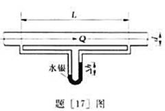 如题[17]图所示为一实验装置,用来测定管路的沿程水头损失λ和当量粗糙度△.已知管径d=0.2m,管