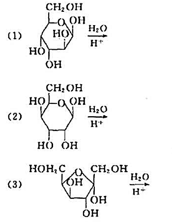 完成反应式，用费歇尔投影式表示产物的结构;
