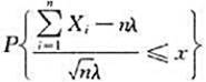 设随机变量序列X1,X2,…Xn相互独立且都服从参数为2（＞0)的泊松分布,则当n→∞时,以Φ0（x
