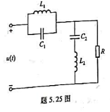 如题5.25图所示电路中,已知输入电压 求阻R中的电流值。如题5.25图所示电路中,已知输入电压求阻