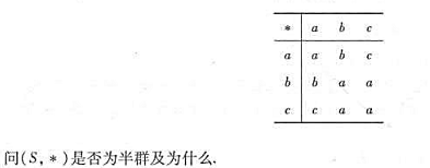 设（S，*)是代数系统，其中S={a，b，c}，*定义为设(S，*)是代数系统，其中S={a，b，c