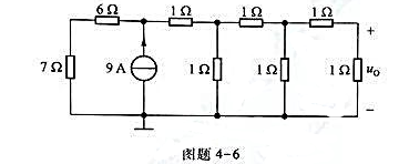 试设法利用置换定理求解图题4-6所示电路中的电压u0何处划分为好？置换时用电压源还是电流源为好？请帮