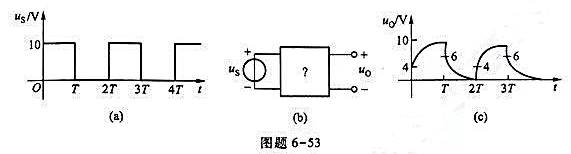 图题6-53（a)所示方波,T=10μs,施加于图（b)所示黑箱,若要求输出电压uo波形如图（c)所