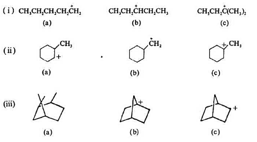 比较下列碳正离子的稳定性,由大到小顺序列出.