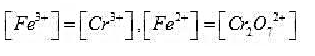 用K2Cr2O7滴定Fe2+，在化学计量点时，有关离子浓度的关系是（).A.B.C.D.请帮忙给出正
