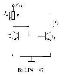 在图LP4-47所示电路中,已知Υcc=30Υ,R=30kΩ,各管的β=100,|VA|=100Υ,