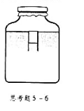 本题图中所示的装置叫做“笛卡尔浮沉子”。将一只不满的小试管倒扣在大水瓶里，瓶口用橡皮膜封住。压橡皮膜