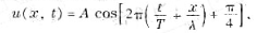 入射简谐波的表达式为在x=0处的自由端反射，设振幅无损失，求反射波的表达式。入射简谐波的表达式为在x