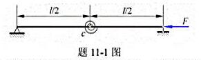 图示两端铰支刚杆-蝶形弹簧系统，试求其临界载荷。图中，c代表使蝶形弹簧产生单位转角所需之力偶矩。请帮