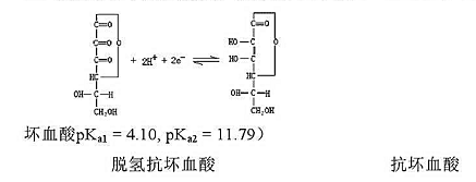 找出以下半反应的条件电极电位.（已知φθ=0.390V,pH=7,抗坏血酸脱氢抗坏血酸抗找出以下半反