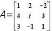 设 ，B为3阶非零矩阵，且AB=0，则t=_______ 。设 ，B为3阶非零矩阵，且AB=0，则t