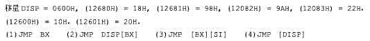 请计算以下指令中转移的偏移地址，设DS=1200H，AX=200H，BX=0080H，SI=0002