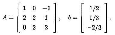 设有方程组Ax=b，其中已知它有解x=（1/2，-1/3，0)T。如果右端有小扰动，试估计由此引起的