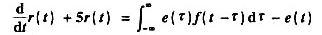 一因果性的LTI系统,其输入、输出用下列微分-积分方程表示:其中,求该系统的单位冲激响应h（t).一
